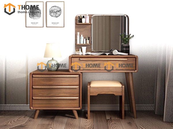 Bàn trang điểm gỗ sồi tự nhiên Nova BTD-04SN