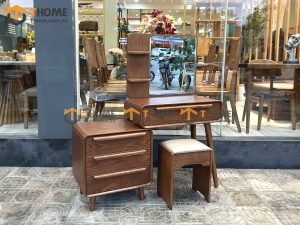 Bàn trang điểm gỗ sồi tự nhiên Nova BTD-04SN