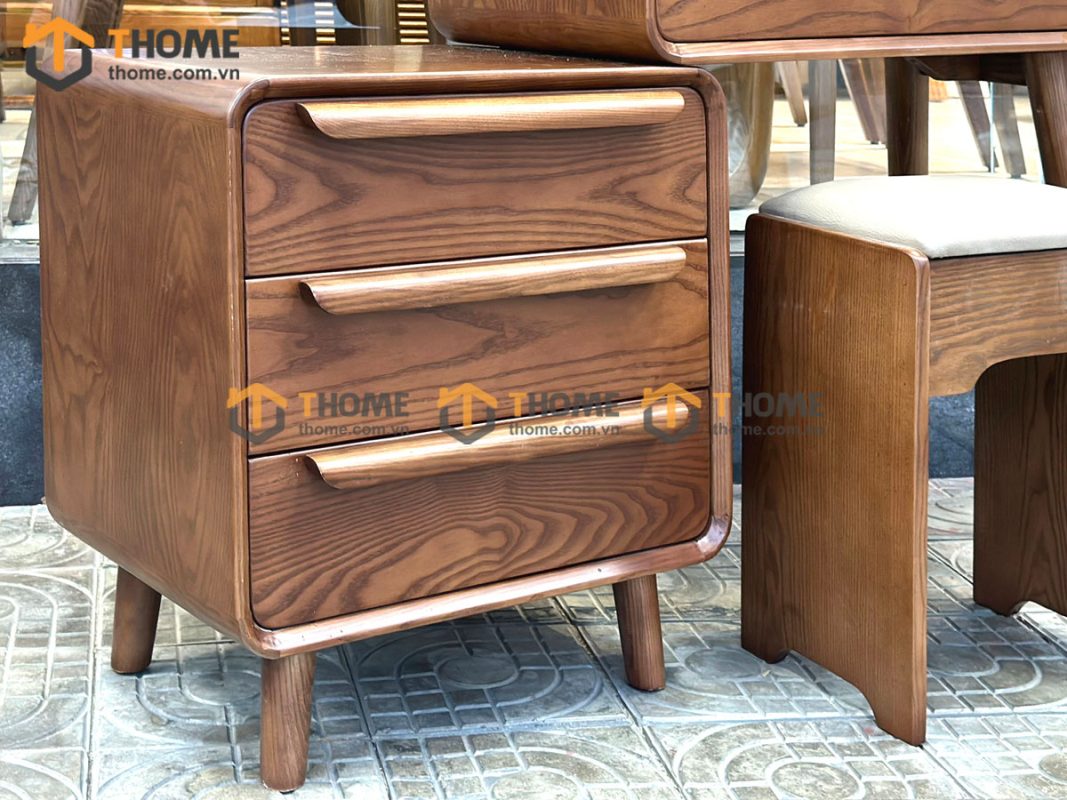 Bàn trang điểm gỗ sồi tự nhiên Nova BTD-04SN