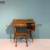 Bàn trang điểm gỗ sồi tự nhiên 1 cánh 1 hộc kéo 0.8m Taka BTD-02SN