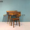Bàn trang điểm gỗ sồi tự nhiên 1 cánh 1 hộc kéo 0.8m Taka BTD-02SN