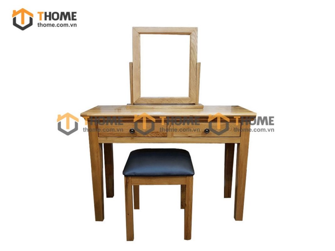 Bàn trang điểm gỗ sồi tự nhiên Tuscany BTD-07SM