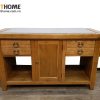 Bếp đảo gỗ sồi tự nhiên 4 hộc kéo lớn BD-02SM