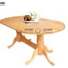 Bộ bàn ăn gỗ sồi tự nhiên oval 4 ghế 7 nan BBATV-02SM