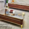 Bàn sofa nhập khẩu mặt kính hình chữ nhật mẹ bồng con BSF-09NK