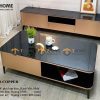 Bàn sofa nhập khẩu mặt kính hình chữ nhật mẹ bồng con BSF-09NK