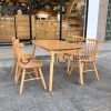 Ghế ăn gỗ cao su tự nhiên 7 nan màu tự nhiên GHE-03CS