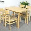 Ghế ăn gỗ cao su tự nhiên Cabin màu tự nhiên GHE-05CS