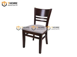 Ghế ăn gỗ cao su tự nhiên Cabin màu óc chó GHE-06CS