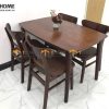 Ghế ăn gỗ cao su tự nhiên Mango màu óc chó GHE-02CS