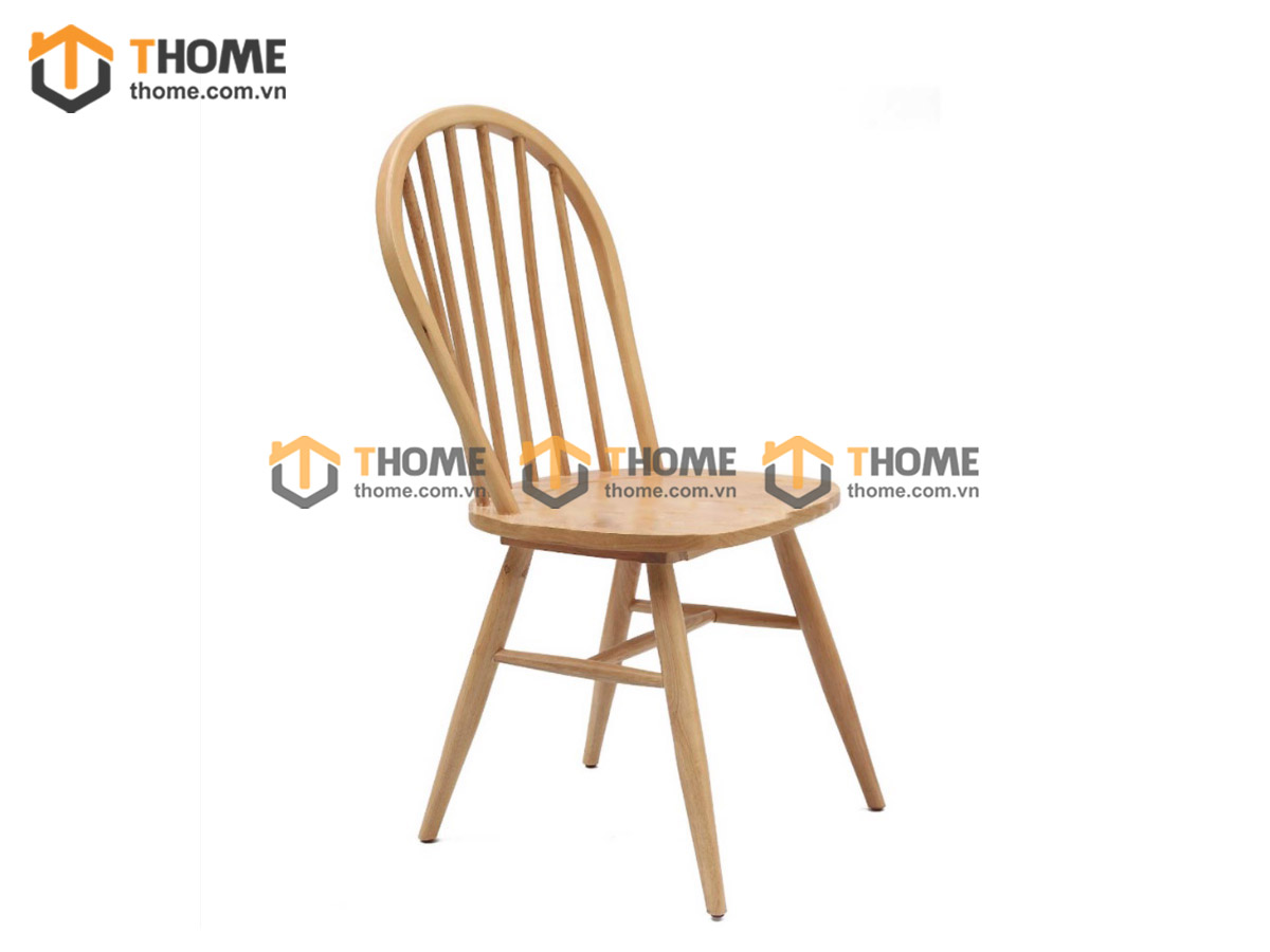Ghế ăn gỗ cao su tự nhiên Vòm màu tự nhiên GHE-07CS