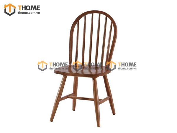 Ghế ăn gỗ cao su tự nhiên Vòm màu óc chó GHE-08CS