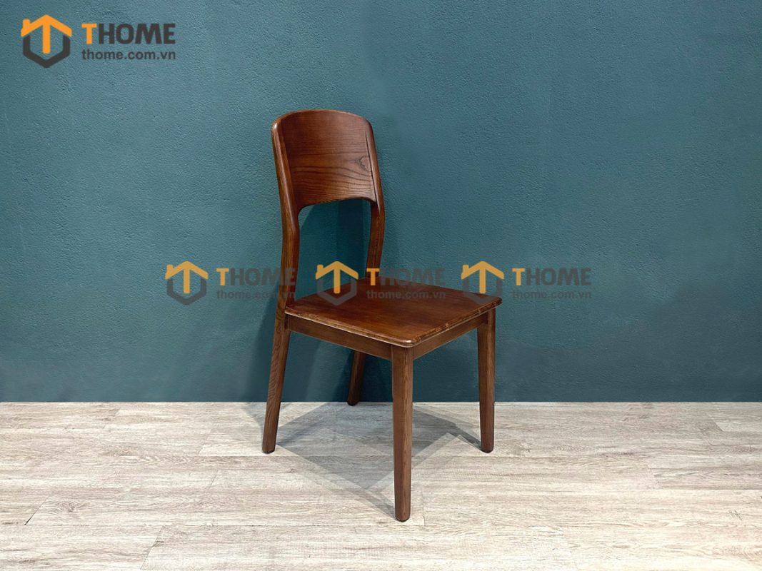 Ghế ăn gỗ sồi tự nhiên 1 lá cong GHEMG-22SN