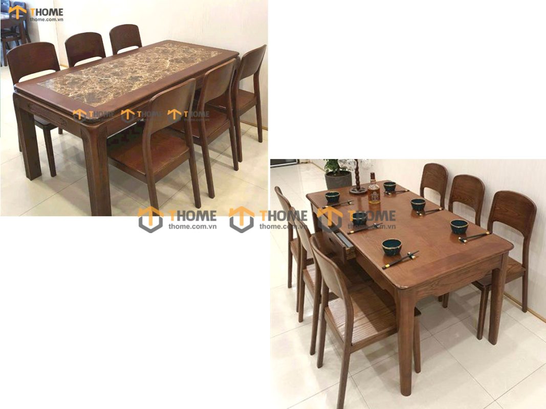 Ghế ăn gỗ sồi tự nhiên 1 lá cong GHEMG-22SN