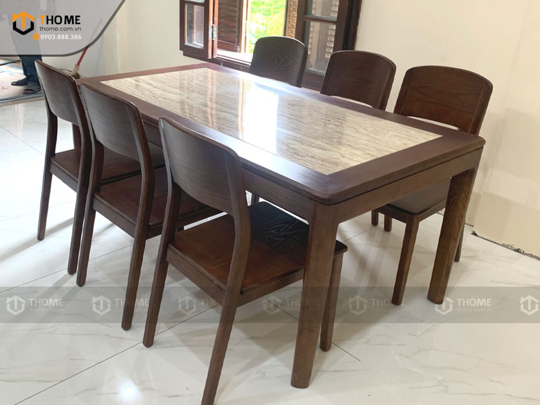 Ghế ăn gỗ sồi tự nhiên 1 lá cong GHEMG-22SN