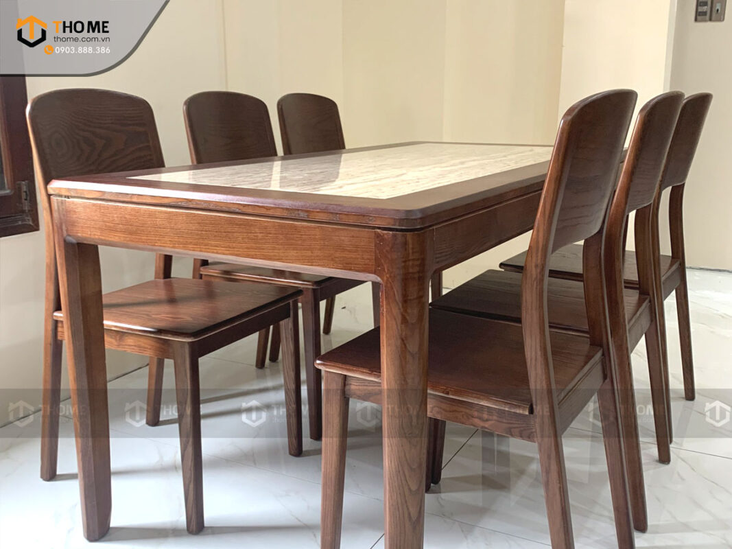 Ghế ăn gỗ sồi tự nhiên 1 lá cong GHEMG-22SN