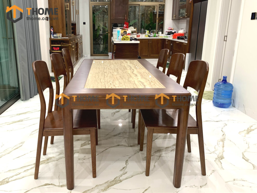Ghế ăn gỗ sồi tự nhiên 1 lá cong GHEMG-22SN