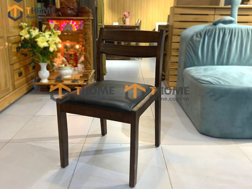 Ghế ăn gỗ sồi tự nhiên 2 lá GHEMG-09SN