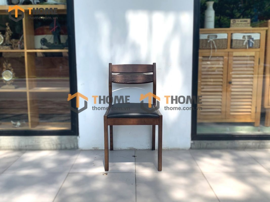 Ghế ăn gỗ sồi tự nhiên 2 lá GHEMG-09SN