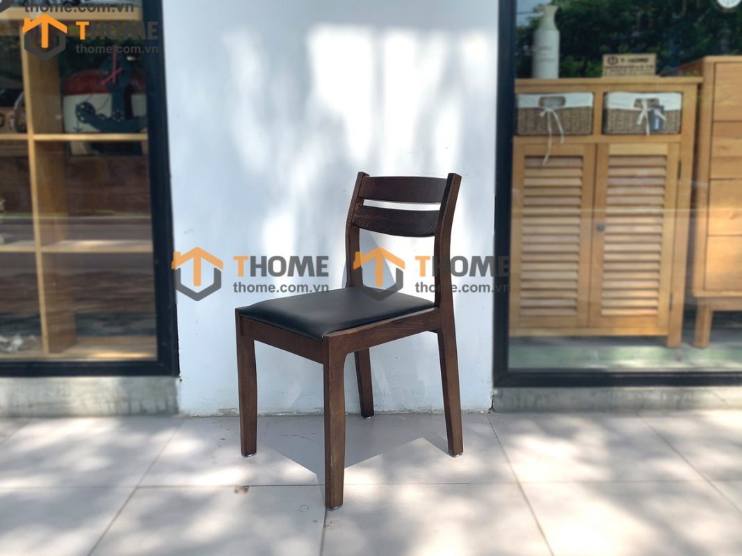 Ghế ăn gỗ sồi tự nhiên 2 lá GHEMG-09SN