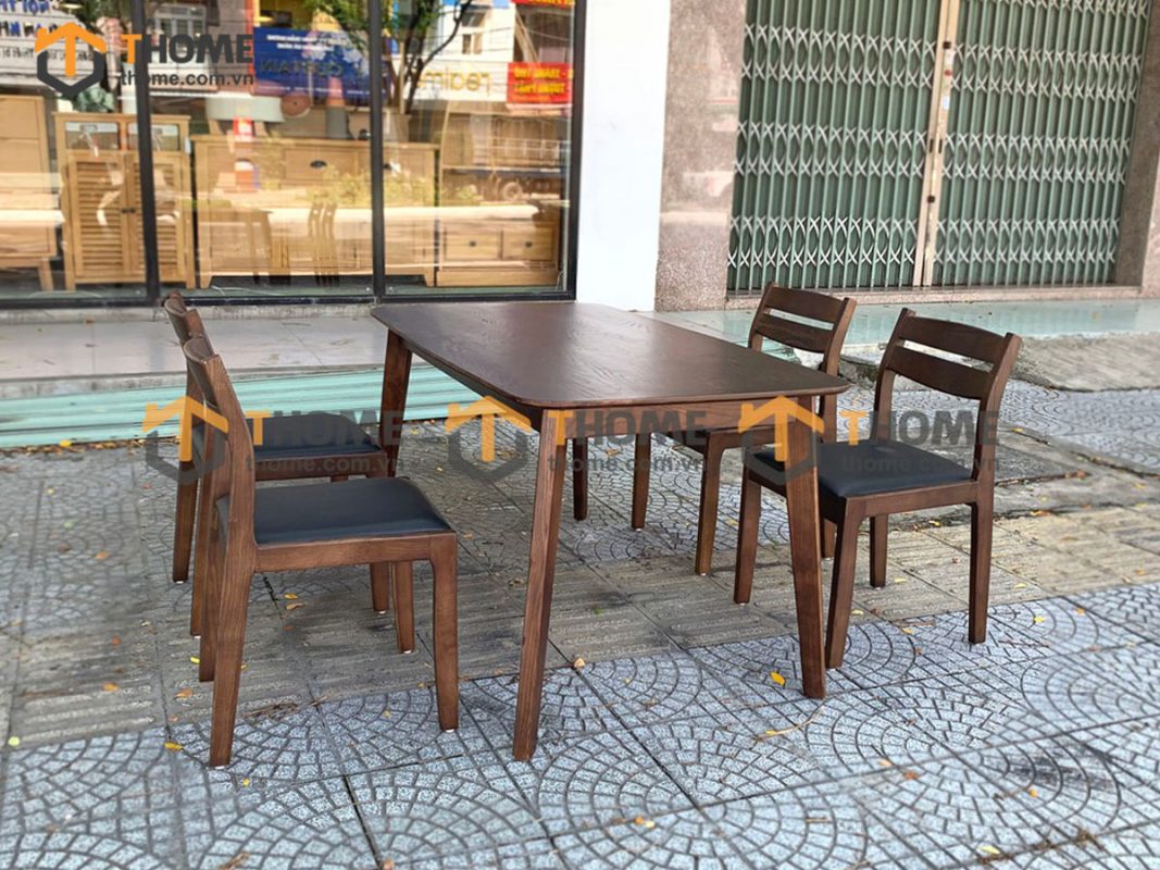 Ghế ăn gỗ sồi tự nhiên 2 lá GHEMG-09SN