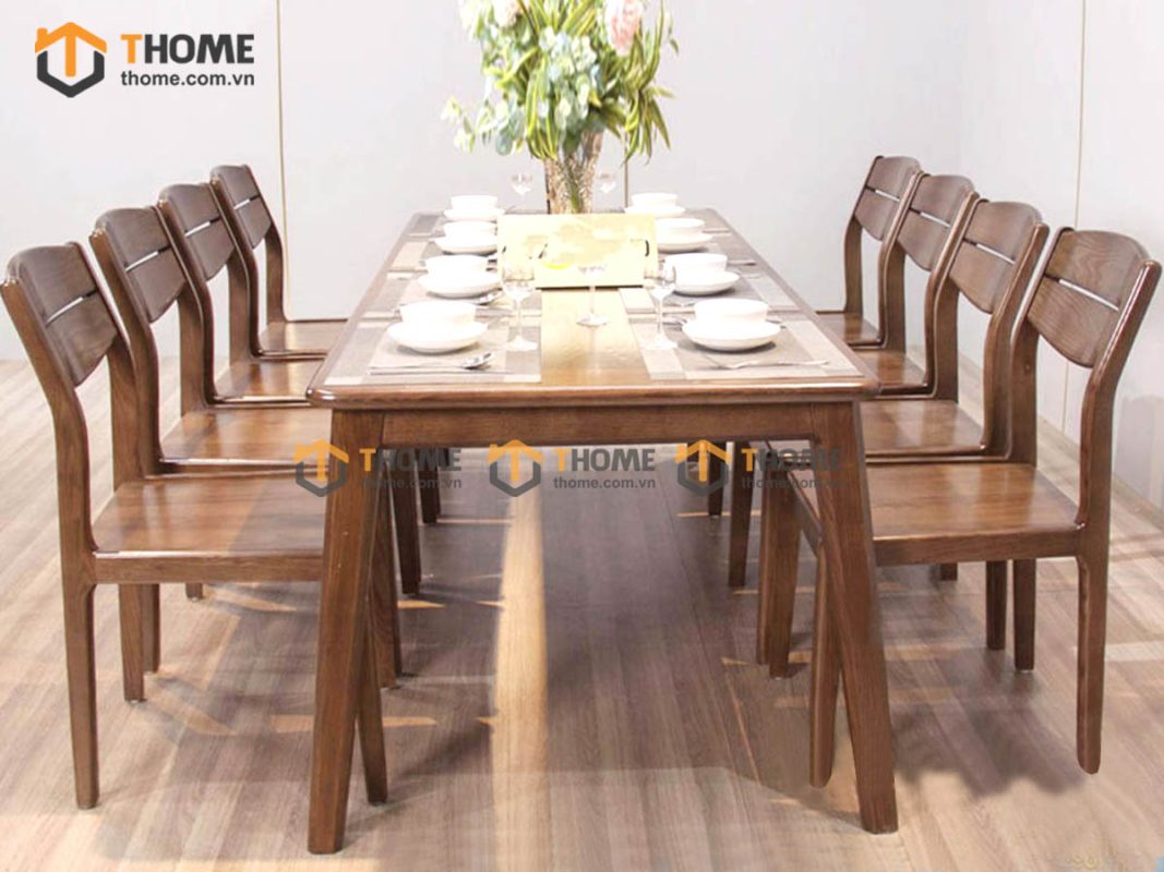 Ghế ăn gỗ sồi tự nhiên 2 lá GHEMG-09SN
