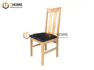 Ghế ăn gỗ sồi tự nhiên mặt nệm 2 nan GHE-02SM