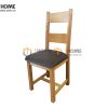 Ghế ăn gỗ sồi tự nhiên mặt nệm 2 nan GHE-10SM