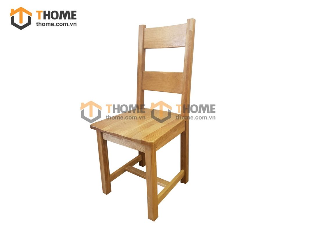 Ghế ăn gỗ sồi tự nhiên mặt gỗ 2 nan GHE-11SM