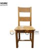 Ghế ăn gỗ sồi tự nhiên mặt gỗ 2 nan GHE-11SM