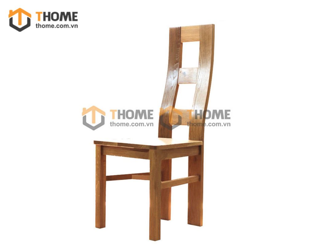 Ghế ăn gỗ sồi tự nhiên mặt gỗ 3 lỗ GHE-22SM