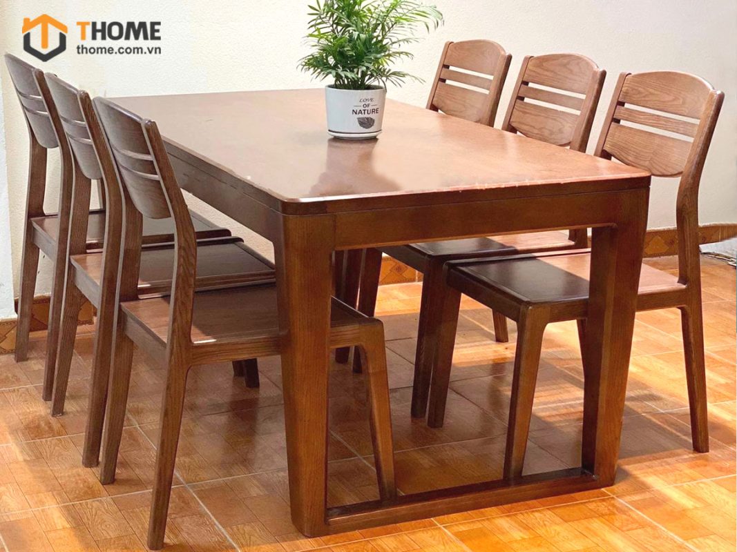 Ghế ăn gỗ sồi tự nhiên 3 lá GHEMG-10SN