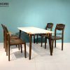 Ghế ăn gỗ sồi tự nhiên 3 lá GHEMG-10SN