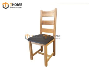 Ghế ăn gỗ sồi tự nhiên mặt nệm 3 nan GHE-06SM