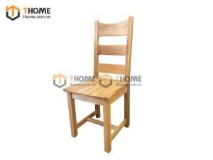 Ghế ăn gỗ sồi tự nhiên mặt gỗ 3 nan GHE-07SM
