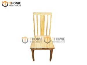 Ghế ăn gỗ sồi tự nhiên mặt gỗ 5 nan đứng GHE-15SM