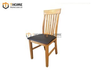 Ghế ăn gỗ sồi tự nhiên mặt nệm 5 nan GHE-04SM