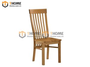 Ghế ăn gỗ sồi tự nhiên mặt gỗ 5 nan đứng GHE-14SM