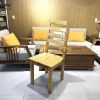 Ghế ăn gỗ sồi tự nhiên mặt gỗ 5 nan ngang GHE-24SM