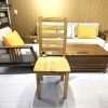 Ghế ăn gỗ sồi tự nhiên mặt gỗ 5 nan ngang GHE-24SM