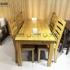 Ghế ăn gỗ sồi tự nhiên mặt gỗ 5 nan ngang GHE-24SM
