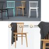 Ghế ăn gỗ sồi tự nhiên 7 nan chân chéo GHEMG-05SN