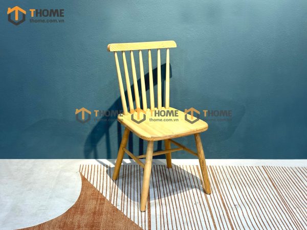 Ghế ăn gỗ sồi tự nhiên 7 nan màu tự nhiên GHEMG-03SN