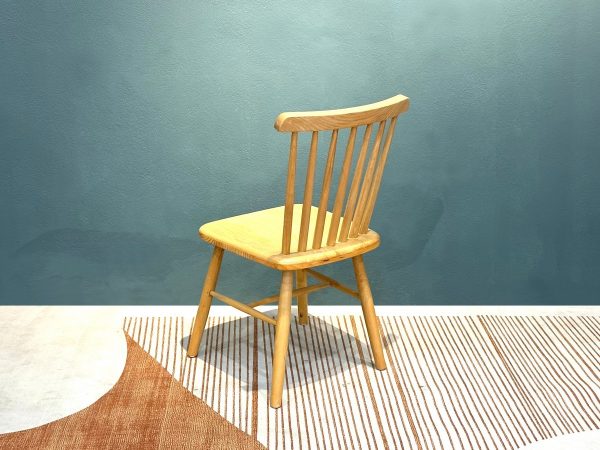 Ghế ăn gỗ sồi tự nhiên 7 nan màu tự nhiên GHEMG-03SN