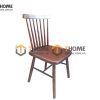 Ghế ăn gỗ sồi tự nhiên 7 nan màu óc chó GHEMG-04SN