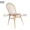Ghế ăn gỗ sồi tự nhiên mặt nệm 7 nan vòm GHEMN-28SN