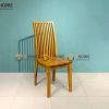 Ghế ăn gỗ sồi tự nhiên mặt gỗ 9 nan GHE-21SM