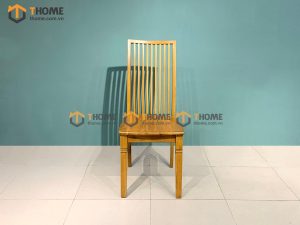 Ghế ăn gỗ sồi tự nhiên mặt gỗ 9 nan GHE-21SM