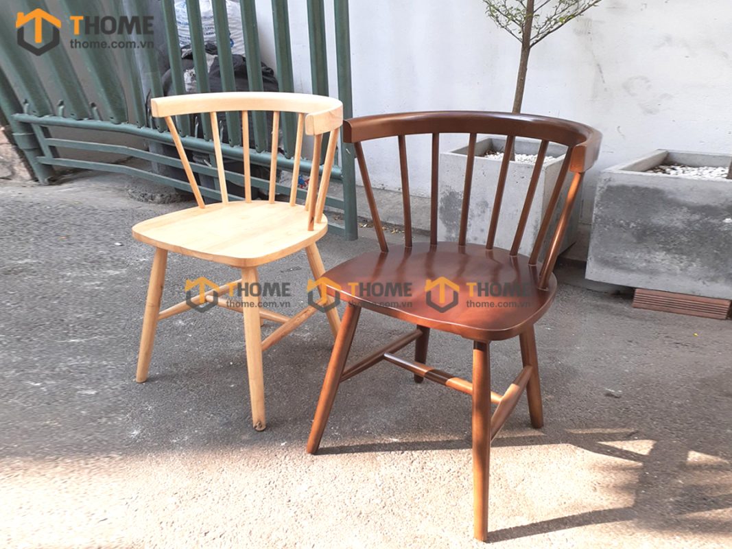 Ghế ăn gỗ sồi tự nhiên 9 nan GHEMG-06SN
