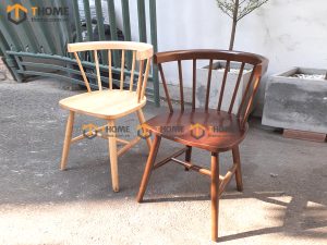Ghế ăn gỗ sồi tự nhiên 9 nan GHEMG-06SN